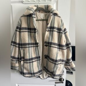 Oversized Sherpa fleece Shacket size XS